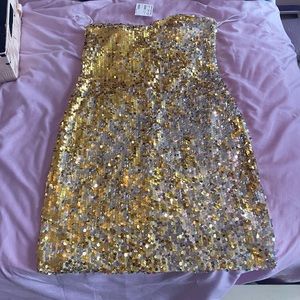 Strapless sparkly bodycon dress size large